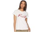 Rvca Inkwell Short Sleeve Shirt (vintage White) Women's Clothing