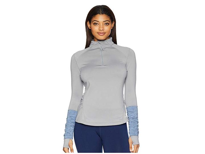 Obermeyer Ballet 1/4 Zip Base Layer (zinc Grey) Women's Clothing