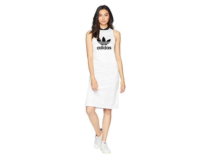Adidas Originals Fashion League Jacquard Tank Dress (vintage White) Women's Dress