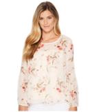 B Collection By Bobeau Rayes Flute Sleeve Blouse (botanical Print) Women's Blouse