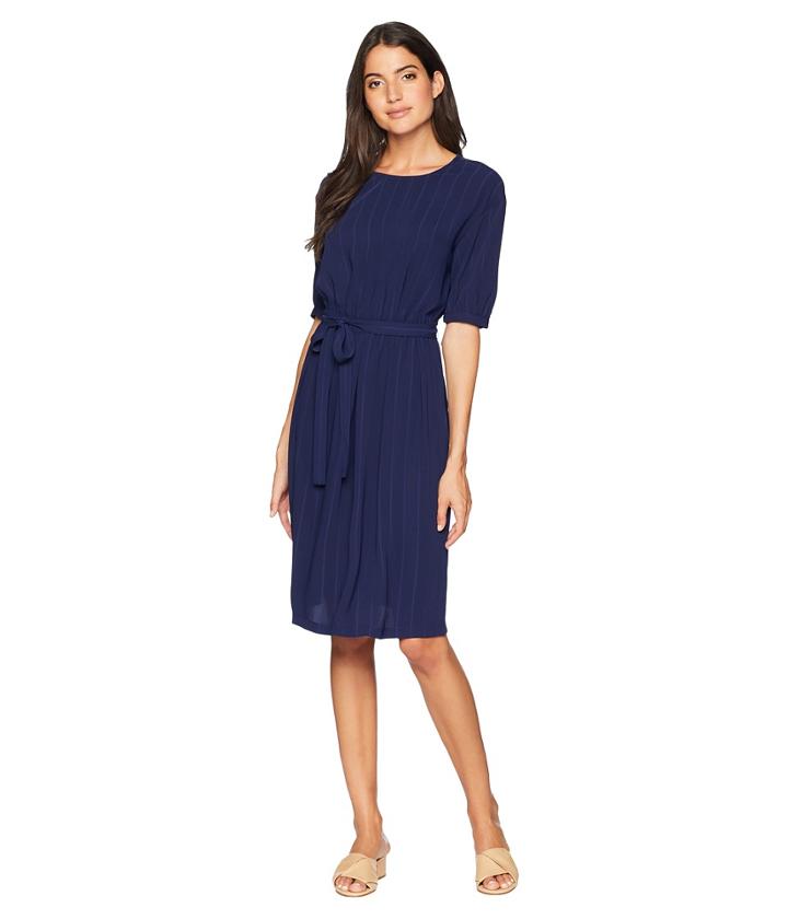 Anne Klein Boat Neck Short Sleeve Dress (eclipse) Women's Dress