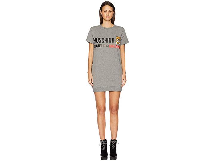 Moschino Cotton Fleece Sweat Dress (grey) Women's Dress
