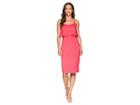 Michael Michael Kors Solid Flounce Tank Dress (deep Pink) Women's Dress