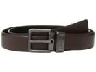 Calvin Klein 32mm Reversible Feather Edge Panel Belt (dark Chocolate/black) Men's Belts