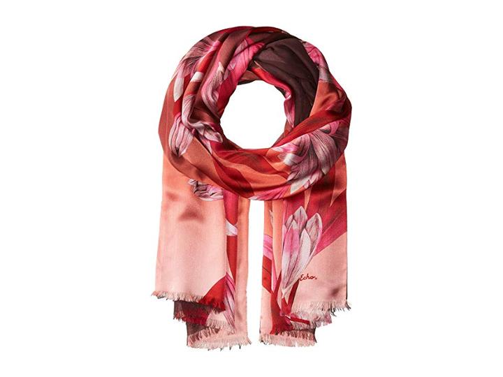 Echo Design Cascading Floral Double-faced Wrap (garnet) Scarves