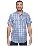 Columbia Silver Ridge Lite Plaid Short Sleeve Shirt (marine Blue Plaid) Men's Short Sleeve Button Up