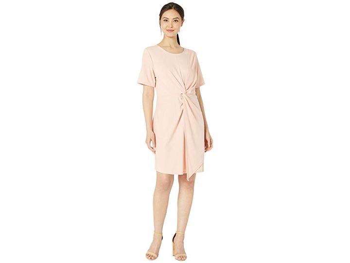 Bobeau Tie Front Dress (soft Pink) Women's Dress