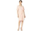 Bobeau Tie Front Dress (soft Pink) Women's Dress