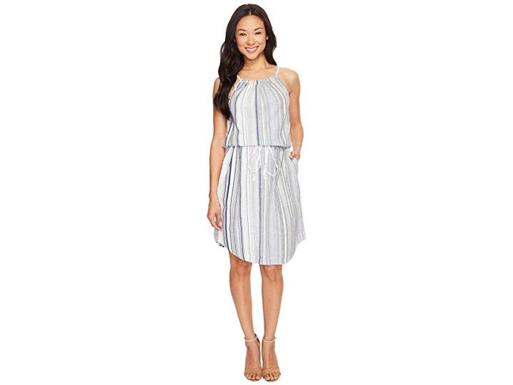 Dylan By True Grit Coast Stripes Strappy Dress (blue) Women's Dress