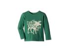 Life Is Good Kids Don't Moose With Me Crusher Long Sleeve T-shirt (toddler) (forest Green) Kid's Long Sleeve Pullover