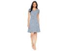 Michael Michael Kors Collage Floral Dress (true Navy/light Chambray) Women's Dress