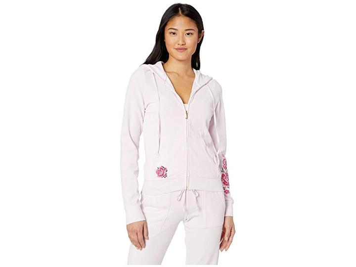 Juicy Couture Velour Floral Enchantment Robertson Jacket (peekaboo) Women's Clothing