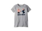 Under Armour Kids Ua Solid Big Logo Short Sleeve Tee (big Kids) (steel Light Heather/brilliance) Girl's T Shirt