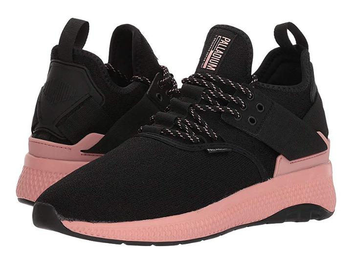 Palladium Ax Eon Lace Knitted (black/black/rose Tan) Women's Shoes