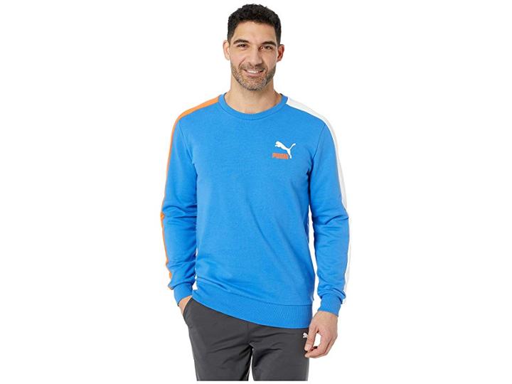 Puma Classics T7 Logo Crew Tr (strong Blue) Men's T Shirt