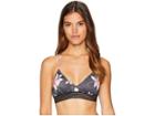 Roxy Roxy Fitness Printed Mod Athletic Top (charcoal Heather Flower Field) Women's Swimwear