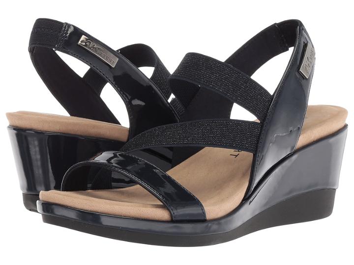Anne Klein Peppina (navy/navy Synthetic) Women's Wedge Shoes