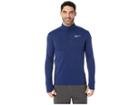 Nike Sphere Element Top 1/2 Zip 2.0 (blue Void/heather/black/reflective Silver) Men's Clothing