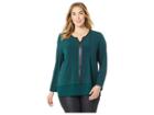 Calvin Klein Plus Plus Size Twofer W/ Faux Leather Trim Top (malachite) Women's Clothing