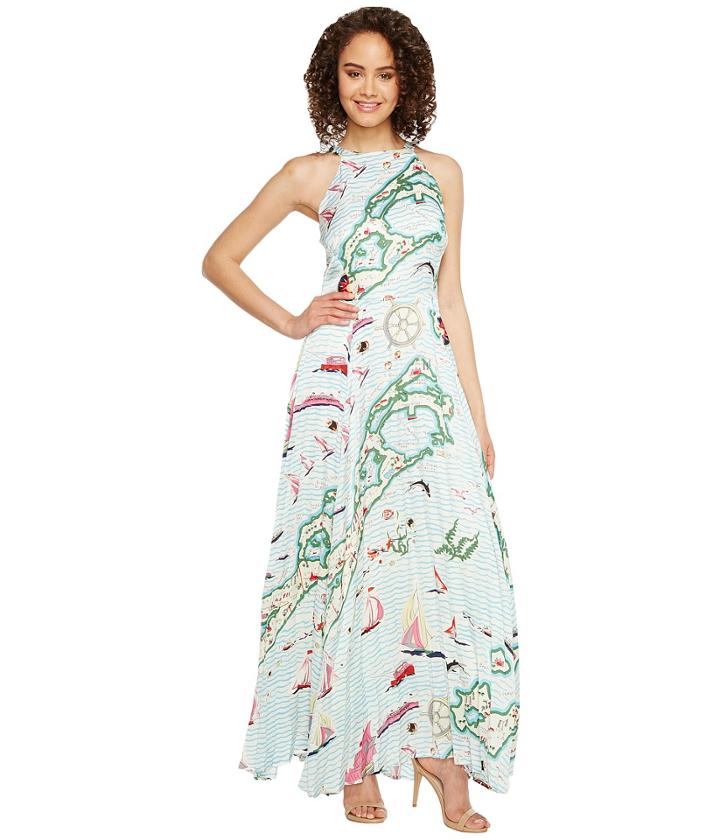 Eva By Eva Franco Octavia Dress (white Multi) Women's Dress