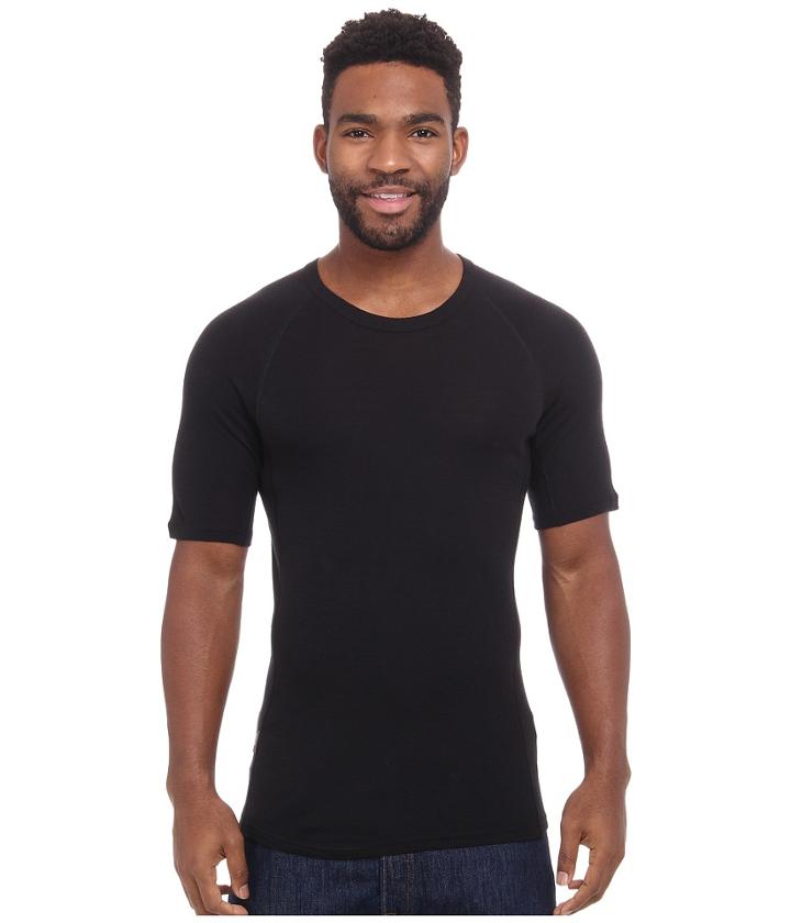 Icebreaker Everyday Short Sleeve Crewe (black) Men's Short Sleeve Pullover