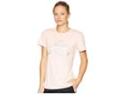 Adidas Badge Of Sport Camo Print Tee (haze Coral) Women's T Shirt