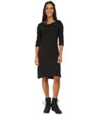 Royal Robbins Ponte 3/4 Sleeve Dress (jet Black) Women's Dress