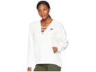 Nike Club Lace-up Hoodie (sail/sail/sail/black) Women's Sweatshirt