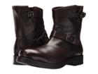 Frye Carter Engineer (dark Brown Tumbled Waxed Calf) Men's Pull-on Boots