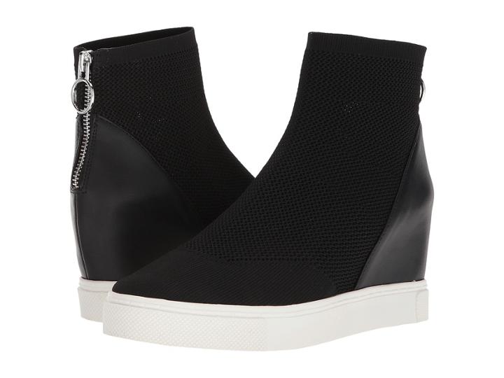 Steve Madden Lizzie Wedge Sneaker (black) Women's Shoes