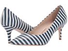 Cole Haan Vesta Pump (65mm) (marine Blue Shirting Stripe Print Leather) Women's Shoes