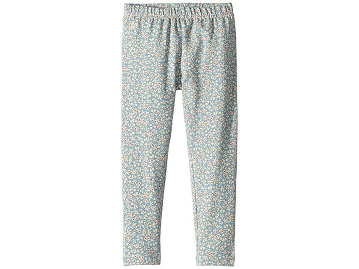 Polo Ralph Lauren Kids Floral Jersey Leggings (little Kids) (blue/cream Multi) Girl's Casual Pants