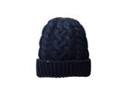 Plush Hand Knit Vegan Cashmere Hat (navy) Beanies