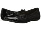 Kensie Girl Kids Textured Flat With Patent Toe (little Kid/big Kid) (black) Girls Shoes