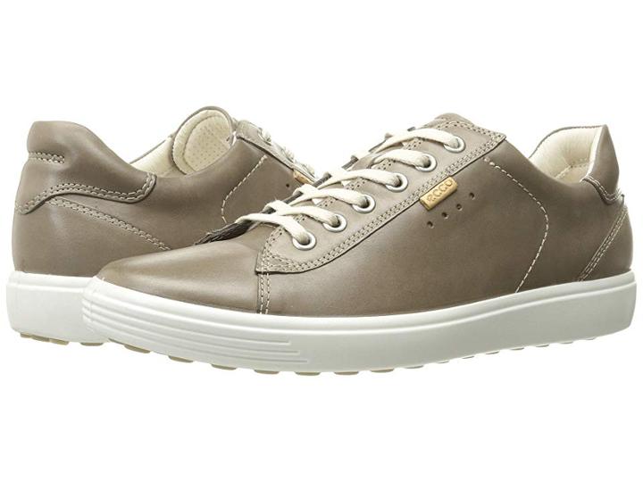 Ecco Soft Sneaker (warm Grey Cow Leather) Women's Lace Up Casual Shoes