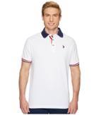 U.s. Polo Assn. Short Sleeve Classic Fit Solid Pique Polo Shirt (white) Men's Clothing