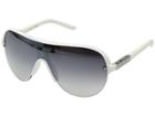 Guess Ggu2041 (shiny White/brown Gradient With Light Flash Lens) Fashion Sunglasses