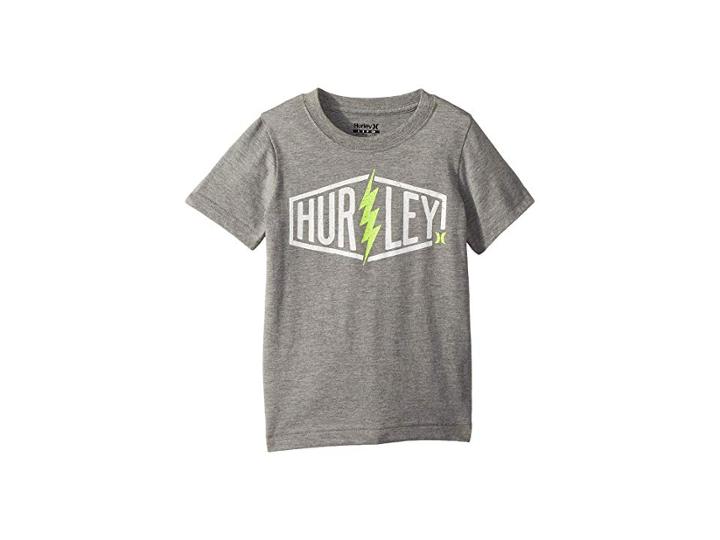 Hurley Kids Lightning Tee (big Kids) (carbon Heather) Boy's T Shirt
