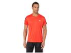 Adidas Running 3-stripes Tee (active Red) Men's T Shirt