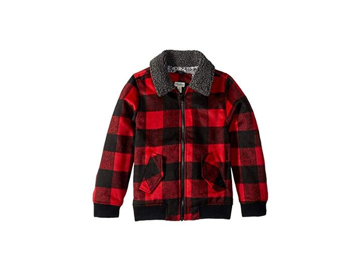 Hatley Kids Buffalo Plaid Bomber Jacket (toddler/little Kids/big Kids) (red) Boy's Coat