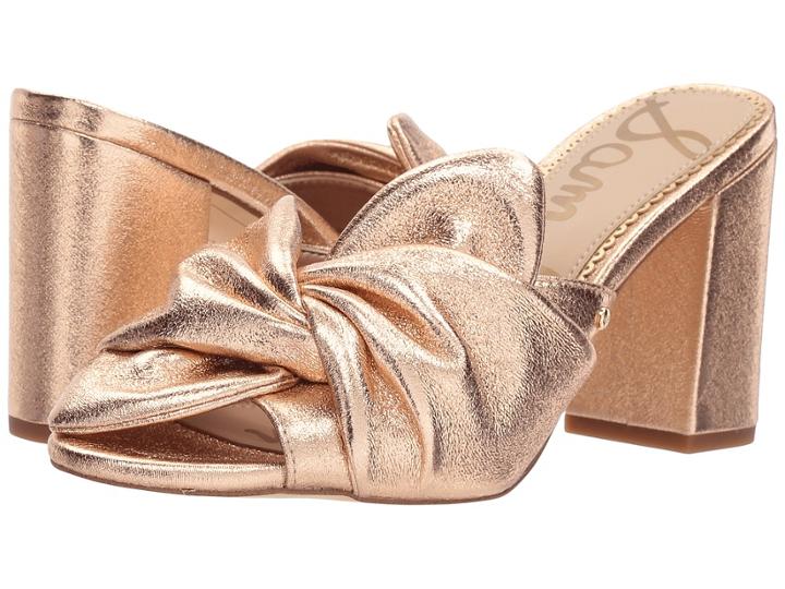 Sam Edelman Oda (blush Gold Piave Metallic) High Heels