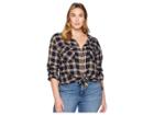 Sanctuary Plus Size Boyfriend For Life Shirt (urban Plaid) Women's Clothing