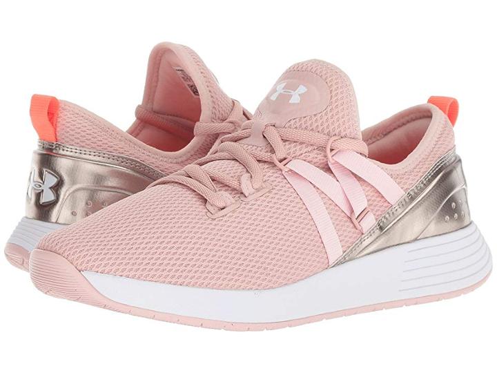 Under Armour Ua Breathe Trainer (flushed Pink/metallic Faded Gold/white) Women's Shoes