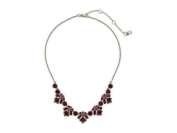 Marchesa 16 Inch Frontal Necklace (gold/red Multi) Necklace