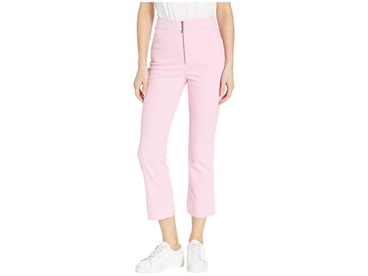 Juicy Couture Denim Crop Flare Jeans W/ J Pull (bikini Pink) Women's Jeans
