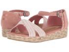 Toms Kids Harper (little Kid/big Kid) (bloom Chambray Stripe) Girl's Shoes