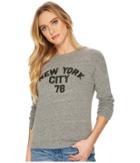 The Original Retro Brand New York City 1978 Super Soft Haaci Pullover (heather Grey) Women's T Shirt