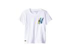 Lacoste Kids Short Sleeve Multicolor Animation Tee Shirt (toddler/little Kids/big Kids) (white) Boy's T Shirt