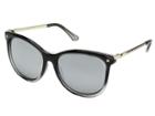 Guess Gf0302 (shiny Black To Crystal Grey/smoke Mirror Lens) Fashion Sunglasses