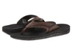 Reef Leather Slap Ii (brown Plaid) Men's Sandals